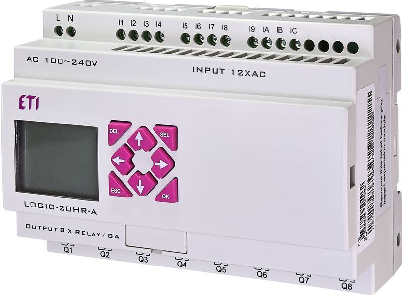 Програмоване реле LOGIC-20HR-A, 100-240V AC (12I/8O-Rele) 4780004 фото
