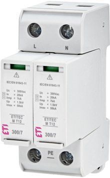 Обмежувач перенапруги ETITEC M T12 300/7 (2+0, 2p, TNC-S) 2440502 фото