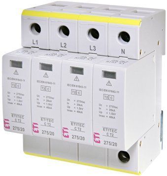 Обмежувач перенапруги ETITEC C T2 275/20 (4+0) 4p 2440395 фото