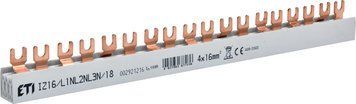Шина живлення IZ 16/L1NL2NL3N/18 (16мм2, 3P+N, 0.32м, Fork, 18mod.) 2921216 фото