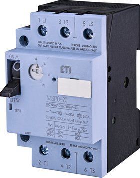 Авт. вимикач захисту двигуна MSP0-20 (7,5-9 kW, 14-20A) 4646626 фото