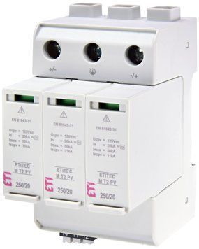 Обмежувач перенапруги ETITEC M T2 PV 250/20 Y RC (для PV систем) 2440733 фото
