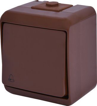Кнопка "дзвоник" VHE-4-KR (коричнева, IP54) 4668043 фото
