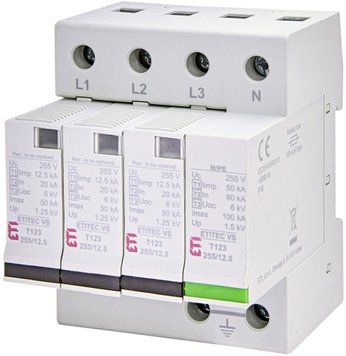 Обмежувач перенапруги ETITEC VS T123 255/12,5 (3+1) RC 2442931 фото