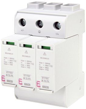 Обмежувач перенапруги ETITEC M T2 PV 600/20 Y (для PV систем) 2440735 фото