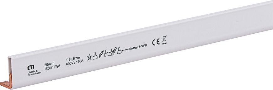 Шина живлення IZS 50/1F/28 (50мм2, 1P, 0.98м, Pin, 28mod.) 2921261 фото