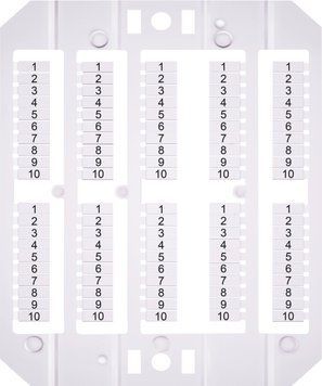 Марковання клем ESP-SHZ/1/1_10 (1-10, для пружин. клем, 1,5 мм2) (100шт) 3903196 фото