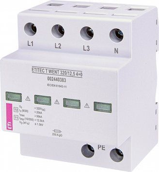 Обмежувач перенапруги ETITEC M T12 300/7 (4+0, 4p, TNC-S) RC 2440507 фото