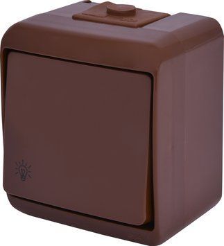 Кнопка "світло" VHE-5-KR (коричнева, IP54) 4668044 фото