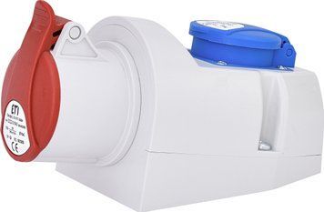 Розетка комбінована EZCZ-S-1643 IP44 (16A, 400V/230V, 3P+PE / EE 16S Schuko) 4482050 фото