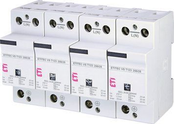 Обмежувач перенапруги ETITEC VS T123 255/25 (4+0) RC 2442935 фото