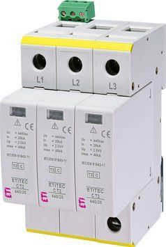 Обмежувач перенапруги ETITEC C T2 440/20 (3+0) 3p, RC 2440412 фото