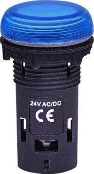 Лампа сигнальна LED матова ECLI-024C-B 24V AC/DC (синя) 4771213 фото