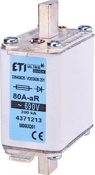 Запобіжник M00UQ01/80A/690V aR (200 kA) 4371213 фото