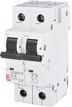 Автоматичний вимикач ETIMAT 10 2p D 6А (10 kA) 2153712 фото