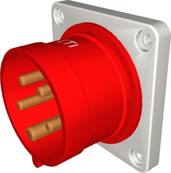 Вилка вбудована ERR-1653 IP44 (16A, 400V, 3P+N+PE) 4482111 фото