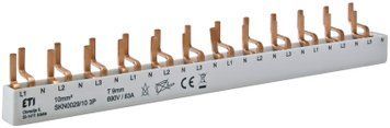 Шина живлення IZ-SKN0029/10 (10мм2, 3P+N, 0.22м, Pin, 12mod.) 2921154 фото