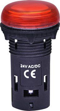 Лампа сигнальна LED матова ECLI-024C-R 24V AC/DC (червона) 4771210 фото