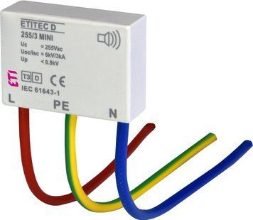 Обмежувач перенапруги ETITEC D 255/3 (2+0) MINI 2441632 фото