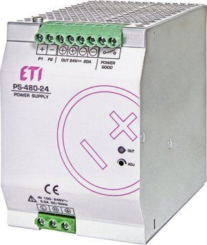 Блок живлення PS-480-24 (Вхід: 100-240V AC/140-340V DC; Вихід: 24-28V DC/480W/20A) 4656684 фото