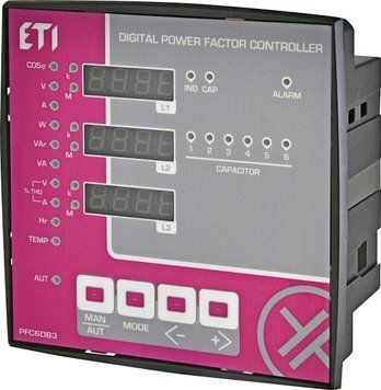PFC- 6DB3 - регулятор реактивної потужності, 3F, 6 ступенів, 144x144, (400V) 4656575 фото