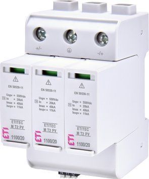 Обмежувач перенапруги ETITEC M T2 PV 1100/20 Y RC (для PV систем) 2440516 фото
