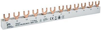 Шина живлення IZ 10/L1NL2NL3N/12 (10мм2, 3P+N, 0.21м, Fork, 12mod.) 2921268 фото