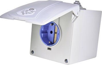Розетка в коробці зовнішньої установки EZBN-16S IP44 (16A, 250V, Schuko) 4482103 фото