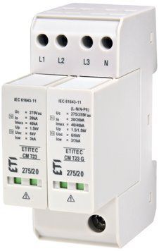 Обмежувач перенапруги ETITEC CM T23 275/20 (3+1, 2р, ТТ) 2440656 фото