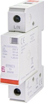 Обмежувач перенапруги ETITEC V T2 255/20 (1+0) 2442952 фото