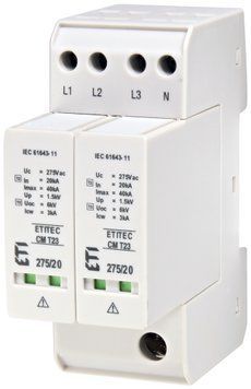 Обмежувач перенапруги ETITEC CM T23 275/20 (4+0, 2p, TNC-S) 2440652 фото