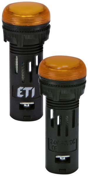 Лампа сигнальна LED матова ECLI-16-024C-A 24V AC/DC (&Oslash;16мм, помаранчева) 4771604 фото