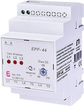 Реле автоматичного вибору фаз EPF-44 230/400V (180-210V AC) 2470281 фото