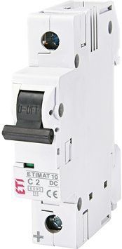 Автоматичний вимикач ETIMAT 10 DC 1p C 2A (6 kA) 2137708 фото