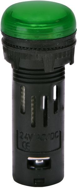 Лампа сигнальна LED матова ECLI-16-024C-G 24V AC/DC (&Oslash;16мм, зелена) 4771601 фото