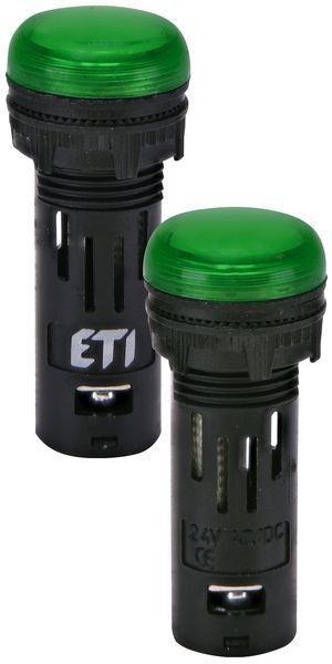 Лампа сигнальна LED матова ECLI-16-024C-G 24V AC/DC (&Oslash;16мм, зелена) 4771601 фото